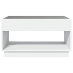 vidaXL Table basse avec LED infini blanc 90x50x50 cm