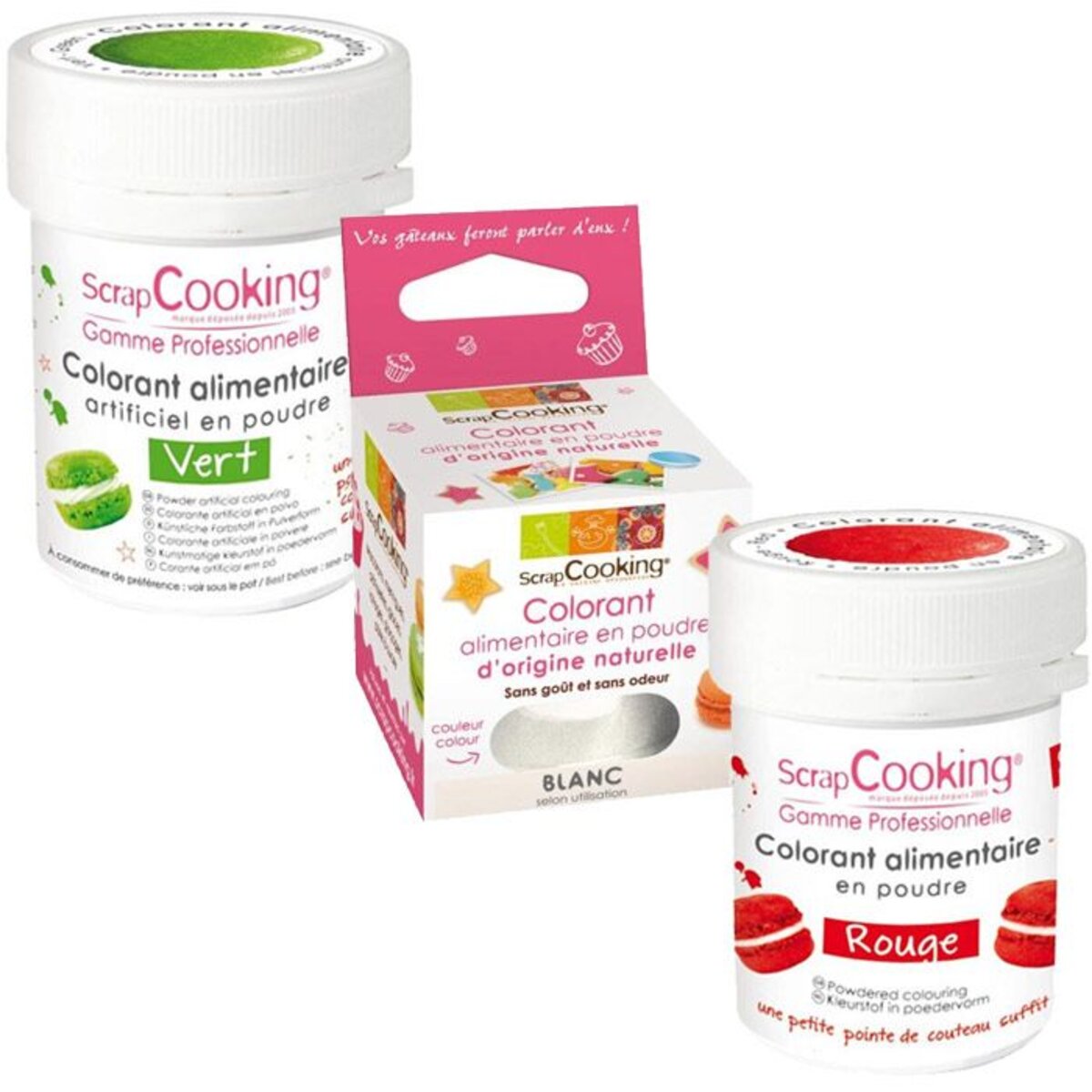 ScrapCooking Colorant Alimentaire Artificiel Poudre Blanc