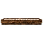 vidaXL Cadre de lit chêne fumé 90x190 cm bois d'ingénierie