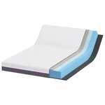 vidaXL Matelas Blanc  Gris 140 x 200 cm Mousse