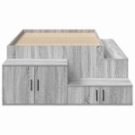 vidaXL Cadre de lit avec rangement Gris Sonoma 90 cm Bois d'ingénierie