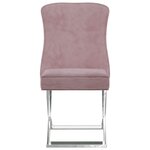 vidaXL Chaises à manger lot de 2 rose 53x52x98 cm velours et inox