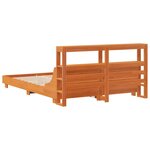 vidaXL Cadre de lit sans matelas cire marron 120x190cm bois pin massif