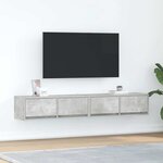 vidaXL Meubles TV 2 Pièces gris béton 80x31x25 5 cm bois d'ingénierie
