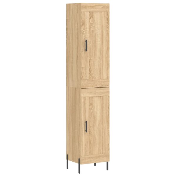 vidaXL Buffet haut Chêne sonoma 34 5x34x180 cm Bois d'ingénierie