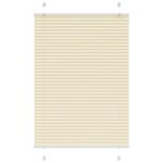 vidaXL Store plissé crème 95x100 cm largeur du tissu 94 4 cm polyester