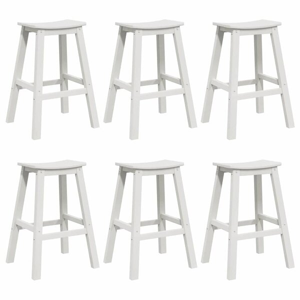 vidaXL Ensemble de bar de jardin 6 pc Blanc HDPE