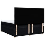 vidaXL Sommier à lattes de lit avec matelas Noir 180x200 cm Tissu