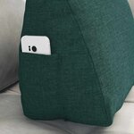vidaXL Coussin de Dos Vert foncé 45 x 20 x 35 cm tissu