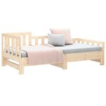 vidaXL Lit coulissant sans matelas 2x(90x200) cm Bois de pin massif