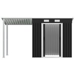 vidaXL Abri de jardin avec toit étendu Anthracite 346x121x181 cm Acier