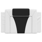 vidaXL Coussin de tête de lit noir et blanc 80 cm similicuir