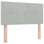 Lit Box Spring vidaXL avec Matelas Gris clair Simple Velours