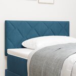vidaXL Tête de lit Design Blocs de Diamant Bleue Foncée 90 cm Velours