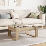 vidaXL Table basse avec LED infini chêne sonoma 70x53x30 cm