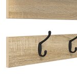 vidaXL Porte-manteau mural avec étagère avec stockage Chêne sonoma 90 x 15 x 36 cm