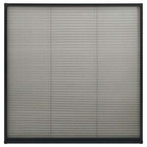 vidaXL Moustiquaire plissée à fenêtre Aluminium Anthracite 120x120 cm