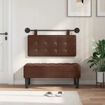 vidaXL Tête de lit suspendue Avec lumière LED Marron Simili cuir