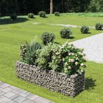 vidaXL Lit surélevé à gabion Acier galvanisé 180x50x50 cm