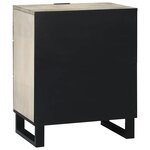 vidaXL Cabinet de chevet avec tiroir Blanc et noir 50 x 33 x 60 cm