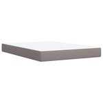 vidaXL Sommier à lattes de lit avec matelas Taupe 140x190 cm Tissu