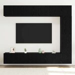 vidaXL Ensemble meuble TV 5 Pièces Chêne noir 100 x 30 x 30 cm