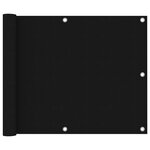 vidaXL Écran de balcon Noir 75x600 cm Tissu Oxford