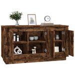 vidaXL Buffet chêne fumé 102x35x55 cm bois d'ingénierie