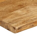 vidaXL Dessus de table 160x40x3 8 cm bord vivant bois massif manguier
