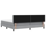 vidaXL Lit boxspring avec matelas avec matelas Gris clair 200 x 200 cm