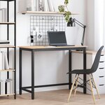 vidaXL table Naturel 100 x 50 x 77 cm Bois d'ingénierie et acier