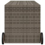 vidaXL Boîte de rangement de jardin et roues gris 283L résine tressée