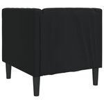 vidaXL Fauteuil Chesterfield noir similicuir