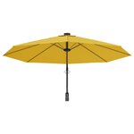 vidaXL Parasol mural avec LED jaune 290 cm