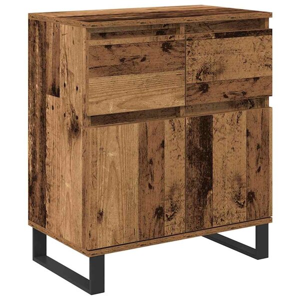 vidaXL Buffet Bois Ancien 60 x 35 x 70 cm Bois d'ingénierie et fer