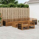 vidaXL Ensemble de canapés d'extérieur 9 Pièces