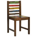 vidaXL Chaises à manger lot de 4 bois de récupération solide
