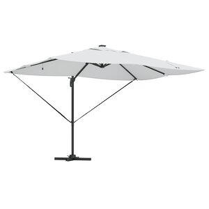 vidaXL Parasol cantilever Roma avec LEDs en sable  352 x 251 x 265 cm  en aluminium