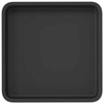 vidaXL Plateau carré à fleurs 6 Pièces Noir 18 x 18 x 2 cm Plastique