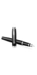 PARKER IM Stylo plume  laque noire  plume moyenne  encre bleue  Coffret cadeau