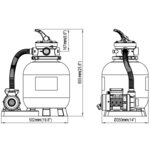 vidaXL Pompes à filtre à sable 2 Pièces 600 W 17000 l/h