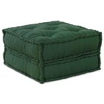 vidaXL Pouf modulaire vert 70x70x36 tissu