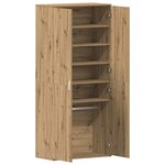 vidaXL Cabinet à chaussures Marron 80 x 39 x 180 cm Bois d'ingénierie