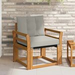 vidaXL Canapé d’extérieur Bois d'Acacia Massif Gris Naturel et Clair