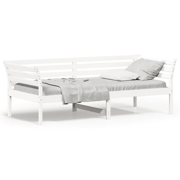 vidaXL Lit de jour sans matelas blanc 90x200 cm bois de pin massif