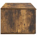 vidaXL Meuble TV mural Chêne fumé 59 5 x 41 x 30 cm Bois d'ingénierie