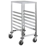 vidaXL Chariot à plateaux 6 bacs GN 39x55x87 cm acier inoxydable