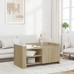 vidaXL Table basse chêne sonoma 100x50x50 cm bois d'ingénierie