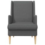 vidaXL Fauteuil Gris foncé Tissu