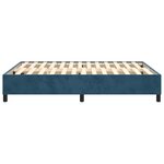 vidaXL Cadre de lit sans matelas bleu foncé 140x200 cm velours